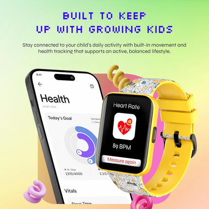 WatchOut Champion Smart Watch for Kids with Habit Builder & Health Tracking | Curved Smartwatch with Waterproof | Activity Tracker for Children | School-Safe Smart Watch for Boys & Girls Ages 3–17