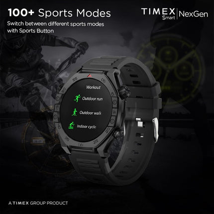 TIMEX Smart NexGen 1.43"(3.6cm) AMOLED Display with Functional Crown and BT Calling Smartwatch for Unisex