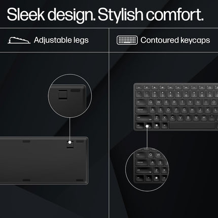 HP 450 Programmable Wireless, Full Size; 3-Zone Layout Keyboard, 2.4 GHz Wireless Connection, Compatible with PCs with Available USB-A Port