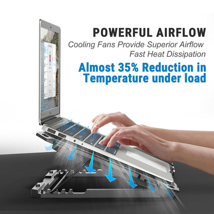 Ant Esports NC230 Gaming Notebook Cooler for 10–17 Inch Laptops | Cooling Pad with 6 Fans RGB | USB Powered Silent Fan | Adjustable Height Cooling Stand | Compatible with MacBook, PS5 & PS4