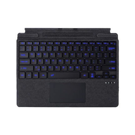 ProElite Keyboard for Microsoft Surface Pro 8/Pro 9/Pro 10/Pro 11/X, Detachable Wireless Bluetooth TouchPad Keyboard Surface Pro 8/9/10/11/X with Pencil Holder & Built-in 7-Colors Backlit, Black