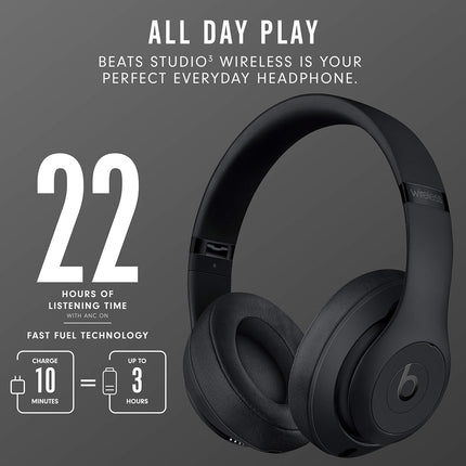 Beats Studio3 Wireless Over-Ear Headphones - Matte Black (BRAND NEW/SEALED) - Unboxify
