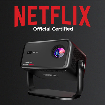 WZATCO Yuva Vibe, Certified OS Smart Home Projector, Native 1080P Fully Automatic, HDMI ARC, WiFi 6 & BT, 14000 Lumens, Screen Mirroring, Portable Room Cinema, Black