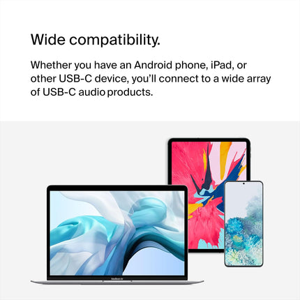 Belkin Type-C Audio + Charge Rockstar, USB-C Audio Adapter for iPhone 15 Series, iPad, Google Pixel, Galaxy and More- White