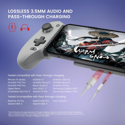 GameSir G8 Galileo Type-C Mobile Gaming Controller for Android & iPhone 15 Series (USB-C), Plug and Play Android Gamepad with Hall Effect Joysticks/Hall Trigger, 3.5mm Audio Jack