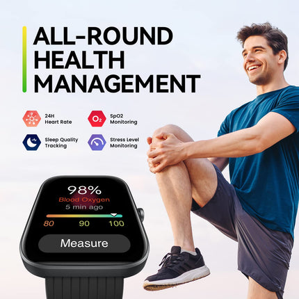 Amazfit Bip 3 Pro Smart Watch for Men, GPS, 14-Day Battery Life, Activity Fitness Tracker with 60+ Sports Modes, Water Resistant, Sleep & Heart Rate Monitor, for Android Phone & iPhone