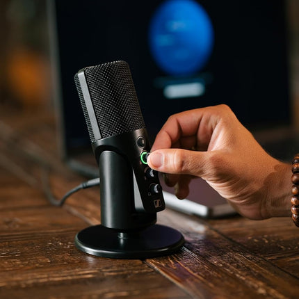 Sennheiser Profile USB Microphone with Table Stand | Plug & Play Design, for Podcasting & Streaming | Cardioid Condenser Capsule | 1.2m USB-C Cable Included | Black (700065)