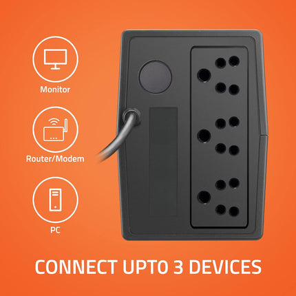 Artis 600VA LCD Touchscreen UPS for Personal Computers, Desktop PCs, Laptops, Routers, Networking Devices and Gaming Consoles - Unboxify