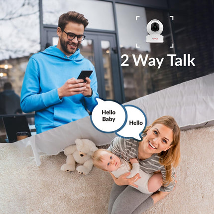 CP PLUS 2MP Full HD Smart Wi-fi Security Camera | 360° with Pan Tilt | 2Way Talk | Cloud Monitoring | Motion Detection| Night Vision | Supports SD Card (Upto 128 GB), Alexa & Ok Google | CP-E21A
