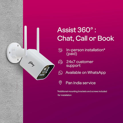 Godrej Security Solutions EVE Pro 4G Bullet CCTV Camera | New Launch | Sim Based | 3MP Night Vision | Human & Motion Detection | 2-Way Talk | Up to 256GB SD Card Support | Outdoor Security Camera