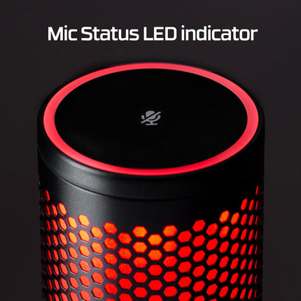 HyperX QuadCast 2-USB Microphone for Gaming,Streaming and Podcasting,On-Board Controls, LED Lighting, Quick Release Shock Mount and Built-in Arm/Stand Mount,PC,Mac,PS5,PS4,USB-C-Black