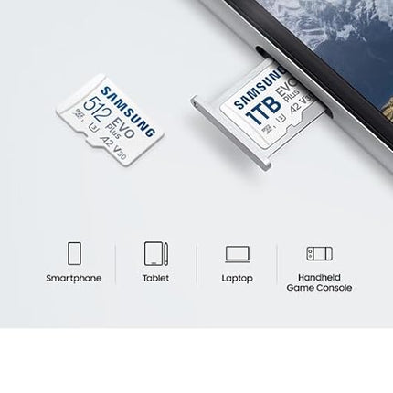 Samsung EVO Plus 64GB Micro SDXC w/SD Adaptor, Up-to 160MB/s, Expanded Storage for Gaming Devices, Android Tablets and Smart Phones, Memory Card, MB-MC64SA/IN
