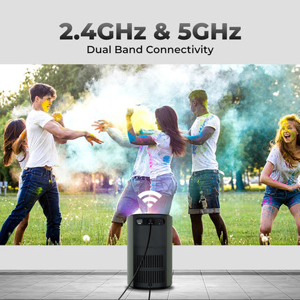 Zebronics Android Smart Projector (PIXAPLAY 22), 4K UHD Support, 3200 Lumens, 250" Screen, 90° Tiltable, Auto Focus & Keystone, OTT Apps (Netflix, Prime, Hotstar), BT v5.4, HDMI, Miracast (Green)