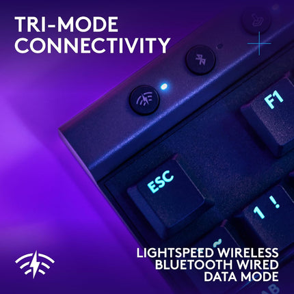 Logitech G515 Lightspeed TKL Low Profile Wireless Gaming Keyboard, LIGHTSYNC RGB, Thin Tenkeyless Design, PBT Keycaps, Tactile (Brown) Mechanical Switches - Black