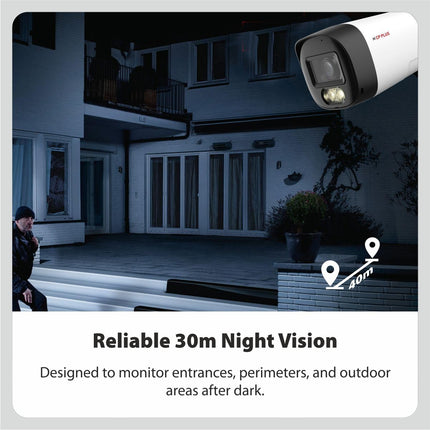 CP PLUS 2.4MP Dual Light Bullet CCTV Camera | Full HD 1080p Resolution | Smart Dual IR & Warm Light | Two-Way Talk (VoxaCam) | 30m Night Vision | 3.6mm Lens | CP-UMC-TA24L3-L