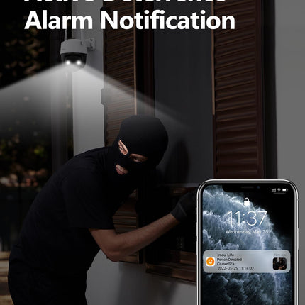 Imou 3MP 1296p CCTV Wi-Fi Pan&Tilt Security Camera, Smart Color Night Vision 30M, Two-Way Talk, Human Detection, Alarm Notification, Works with Alexa, IP66 Waterproof, Supports SD Card up to 512GB - Unboxify