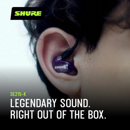 Shure SE215-CL Wired in- Ear Earphone Without Mic (Clear)