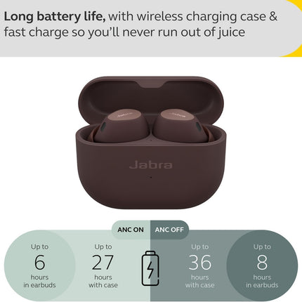Jabra Elite 10 True Wireless Earbuds – Advanced Active Noise Cancelling Earbuds - Black