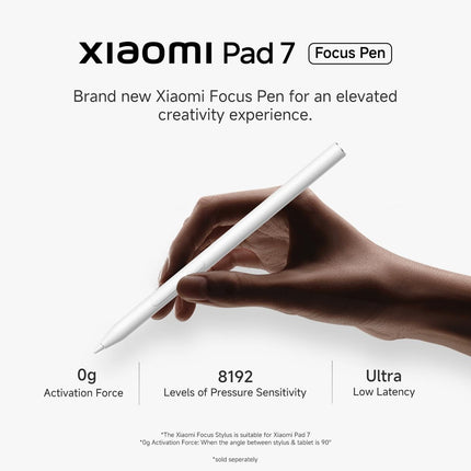 Xiaomi Focus Pen for Xiaomi Pad 7 | Pressure Sensitivity | Ultra Low Latency | 0g Activation Force