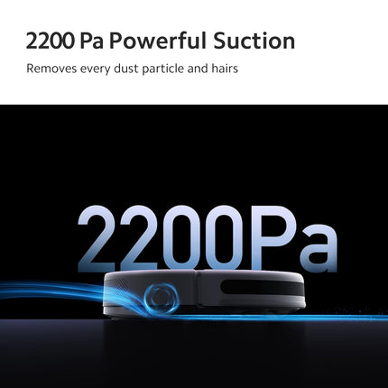 Xiaomi Robot Vacuum-Mop 2i, 2200 Pa Powerful Suction, 450 mL Large-Capacity Dustbin, Electronically-Controlled 270 mL Water Tank, Controls remotely via app, Alexa/GA Enabled, White