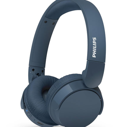 PHILIPS Audio TAH4209 Bluetooth Headphones,Lightweight and Foldable Design, 32mm Neodynamic Drivers, 55H Playtime, USB Type-C Fast Charging, Built-in Mic for Smartphone, Laptop, Tablet