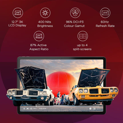 Lenovo Tab P12 | 12.7 Inch, 3K Display | 10200 mAh Battery | JBL Quad Speakers with Dolby Atmos