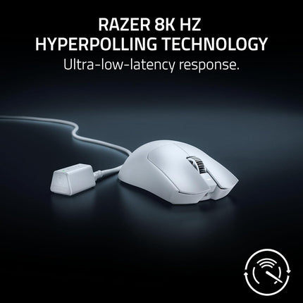 Razer Viper V3 Pro Wireless Esports Gaming Mouse: Symmetrical - 54g Lightweight - 8K Polling - 35K DPI Optical Sensor - Gen3 Optical Switches - 8 Programmable Buttons - 95 Hr Battery - White