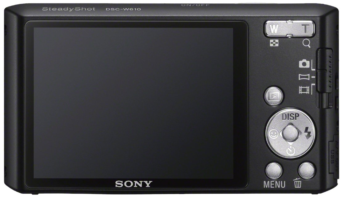 Sony Cyber-Shot DSC-W610 Point and Shoot Camera (Black) with 4X Optical Zoom