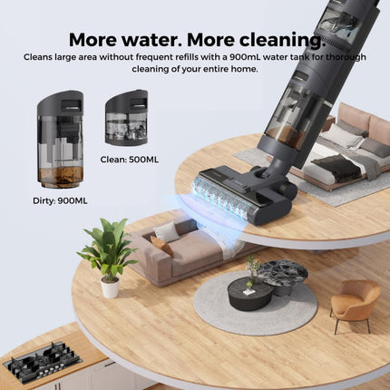 Dreame H12 Core Water & Dust Vacuum Cleaner, Lightweight, Smart, Cordless Vacuum Cleaner for Hard Floors, Intelligent Dirt Detection, Self-Cleaning, Wood, Vinyl and Other Hard Floors