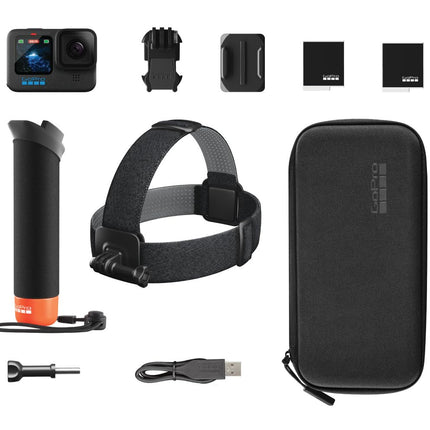 GoPro HERO12 Waterproof Action Camera with Front & Rear LCD Screens, 5.3K60 Ultra HD Video, HyperSmooth 6.0 + AutoBoost, Live Streaming with Enduro Battery (1-Yr International + 1-Yr India Warranty)