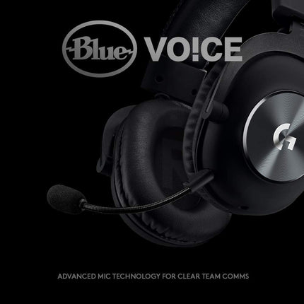 Logitech G Pro X Gaming Wired Over Ear Headphones with Mic Blue Voice DTS Headphone:X 2.0, 50Mm Pro-G Drivers, 2.0 Surround Sound for Esports Gaming, Pc/Ps/Xbox/Vr/Nintendo Switch - (Black)