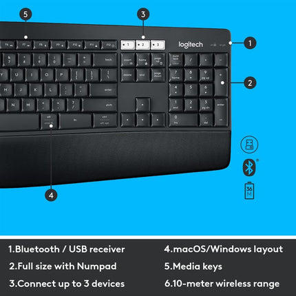 Logitech MK850 Multi-Device Wireless Keyboard and Mouse Set