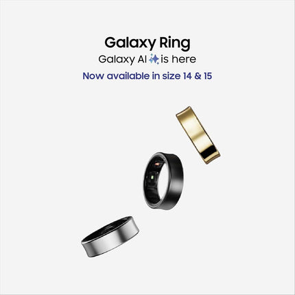Samsung Galaxy Ring, with Smart AI, Size First W/Sizing Kit, No App Subscription, Fitness Monitor, Sleep Tracker, Up to 7-Day Battery, Size 10, Titanium Gold