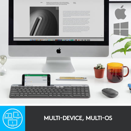 Logitech K580 Slim Multi-Device Wireless Keyboard Bluetooth/Receiver