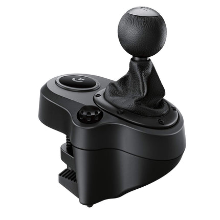 Logitech G Driving Force Racing Wheels Shifter for G29, G920 & G923, 6 Speed, Push Down Reverse Gear, Steel and Leather Construction for PC - Black