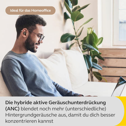 Jabra Connect 5t Work from Home True Wireless In Ear Bluetooth Earbuds with Hybrid Active Noise Cancellation (ANC), 6-mic call technology and Bluetooth Multipoint