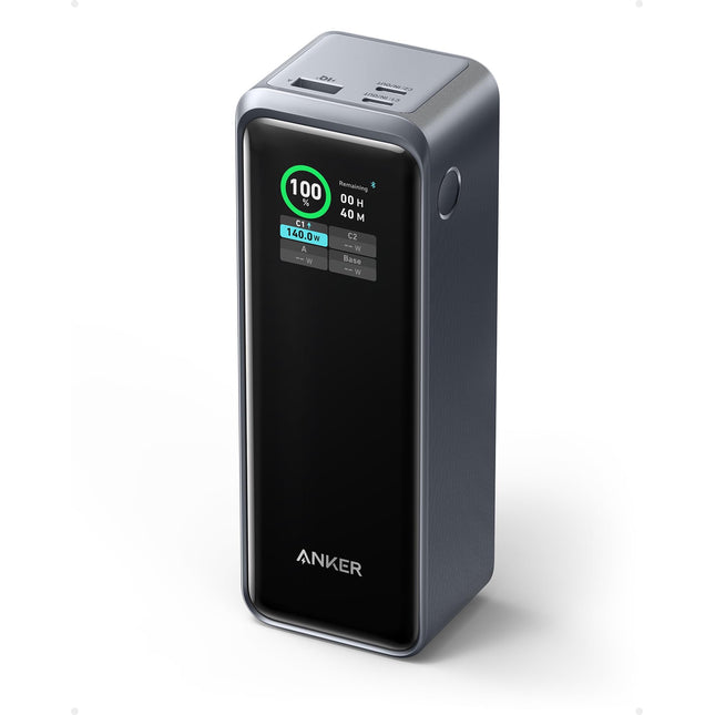 Anker Prime Power Bank, 27,650mAh 3-Port 250W Portable Charger (99.54Wh) Smart App, Compatible with Lenovo, HP, Dell, Microsoft, Macbook, iPad, iPhone
