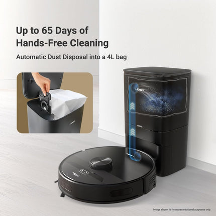 Eureka Forbes SmartClean, 5000Pa HyperSuction Robotic Vacuum Cleaner with Auto Bin (65 Days Hands-Free Cleaning) | LiDAR 3.0 & Home Mapping | Wet Mopping | 5-Hour Run Time | Smart App Control