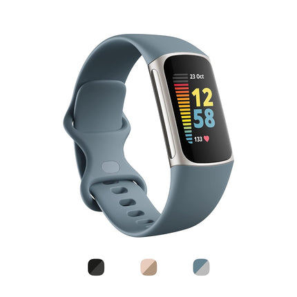 Fitbit Charge 5 Advanced Health & Fitness Tracker with Built-in GPS, Stress Management, Sleep Tools, 24/7 Heart Rate, SpO2 & More, One Size (S & L Bands Included)