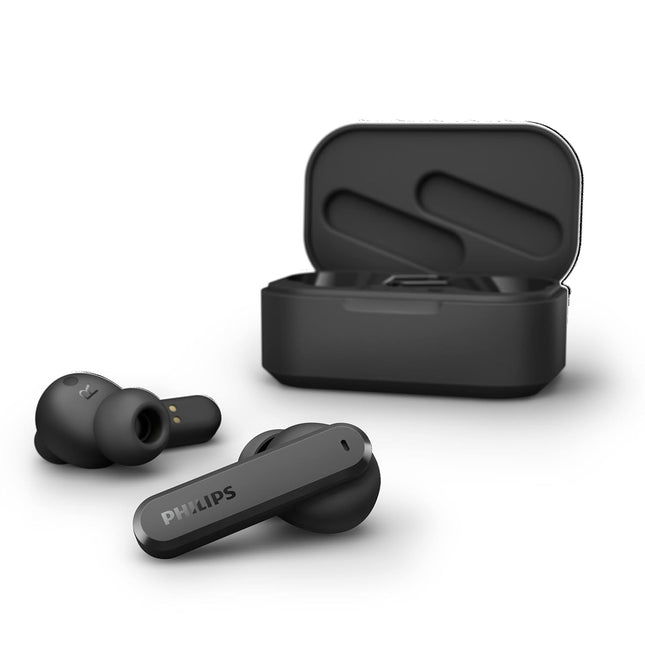 PHILIPS Audio TWS Tat4506 Bluetooth Truly Wireless in Ear Earbuds with Mic with Active Noise Cancellation, 24 Hrs Playtime (6+18), Ipx4, Touch Controls, C-Type Charging (Black)
