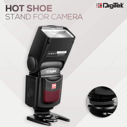 DIGITEK® (DFL-088) Universal Electronic Flash Speedlite for DSLR Cameras Canon Nikon Pentax Olympus with Standard Hot Shoe Mount (Without Trigger)