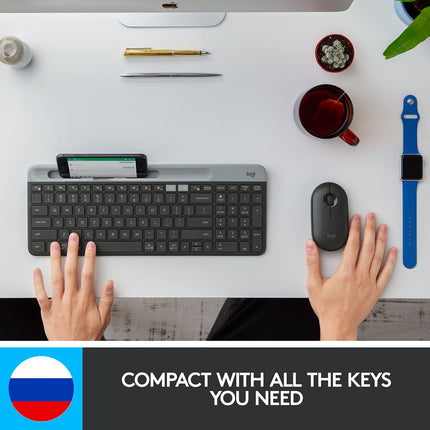 Logitech K580 Slim Multi-Device Wireless Keyboard Bluetooth/Receiver