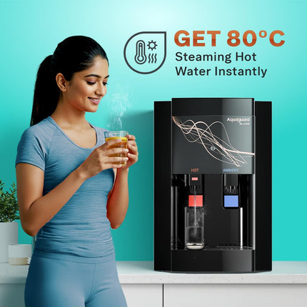 Aquaguard Blaze Slim Hot & Ambient RO+UV+Active Copper Tech, Stainless Steel Tank Water Purifier | Taste Adjuster | Upto 60% Water Savings | Suitable for Borewell, Tanker & Municipal Water