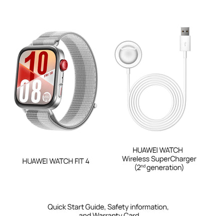 HUAWEI Watch FIT 4 smartwatch, 1.82" Large Display, Up to 10-Day Battery Life, Dual Band GPS, 100+ Sports Modes, Fitness Health Tracker, Emotional Assistant, Compatible with Android iOS
