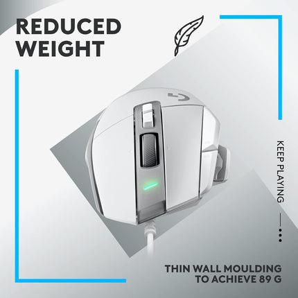 Logitech G502 X Wired Gaming Mouse - LIGHTFORCE Hybrid Optical-Mechanical Primary switches, Hero 25K Gaming Sensor, Compatible with PC/macOS/Windows