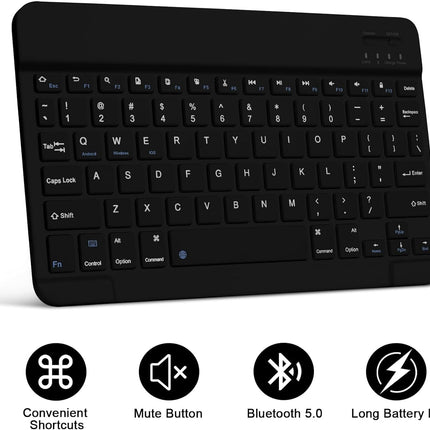 typecase Keyboard Case for Samsung Galaxy Tab S10 FE (10.9), S9 (11) & S9 FE (10.9) with S Pen Holder, 3-Viewing Angle, Slim Lightweight Detachable Wireless Bluetooth Keyboard Cover (Not Fit to S10)