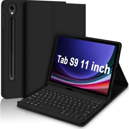 typecase Keyboard Case for Samsung Galaxy Tab S10 FE (10.9), S9 (11) & S9 FE (10.9) with S Pen Holder, 3-Viewing Angle, Slim Lightweight Detachable Wireless Bluetooth Keyboard Cover (Not Fit to S10)
