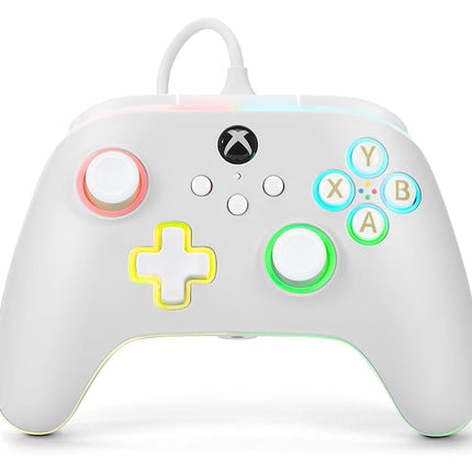 PowerA Advantage Wired Gaming Controller with Lumectra + RGB LED Strip for Xbox Series X/S, Xbox One, PC, Windows 10/11 with Vivid LED Lighting, Black (Officially Licensed)