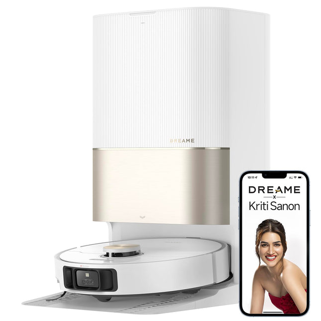 DREAME X40 Ultra Robotic Vacuum with Removable & Liftable Mop, 12,000Pa Suction, Side Brush Extensive Cleaning, 158°F Mop & Washboard Self Cleaning, Auto-Empty, Auto Refill, liftable Brushes