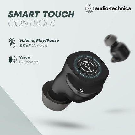 Audio-Technica ATH-SQ1TWBK Wireless Earbuds